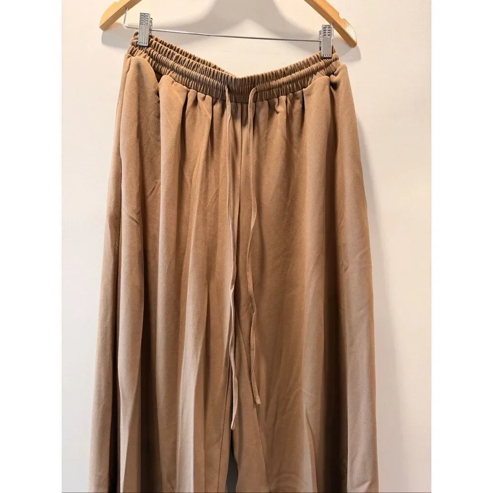 Crepe Woven Wide Leg Pant 33 - Mocha